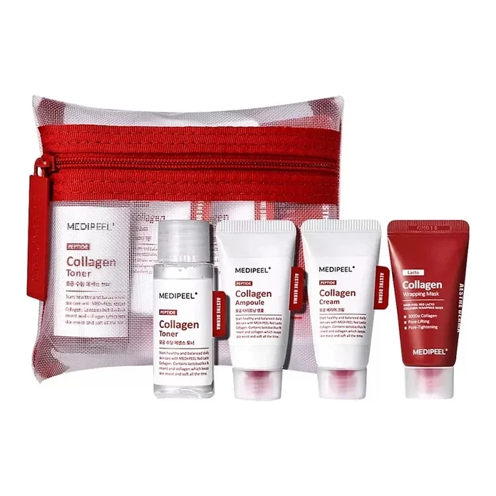 Medi-Peel Набір мініатюр засобів з колагеном та лактобактеріями Medi-Peel Red Lacto Collagen Skin Care Trial MMP00059
