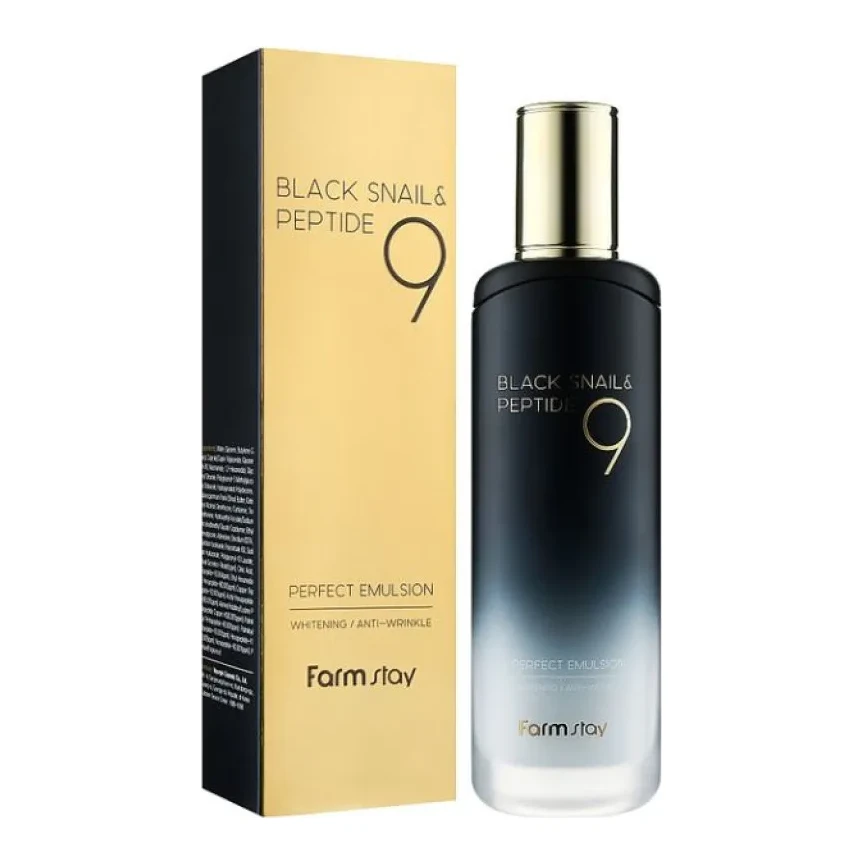 FarmStay Black Snail & Peptide 9 Perfect Emulsion 12 120 мл