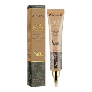 3W CLINIC Крем для очей антивіковий з муцином равлика Snail Eye Cream Anti Wrinkle, 40 мл