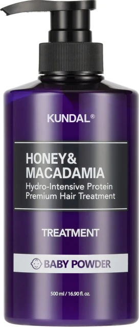 Kundal Кондиціонер для волосся "Дитяча присипка"Kundal Honey & Macadamia Treatment Baby Powder 500 мл