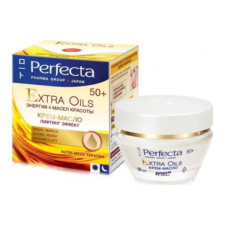 Perfecta Крем-олія для обличчя з ліфтинг ефектом для віку 50+ PERFECTA Extra Oils Cream 50+ 50 мл