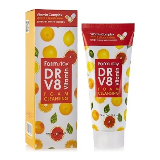 FarmStay DR-V8 VITAMIN FOAM CLEANSING 100 мл