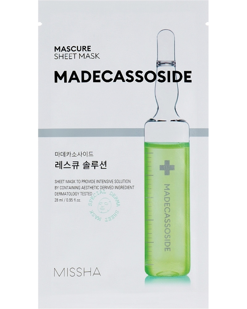 Missha Mascure Rescue Solution Sheet Mask Madecassoside 28 мл