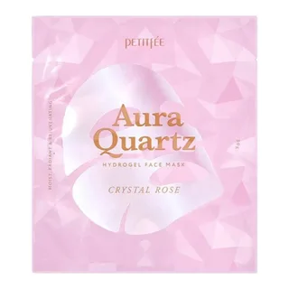 Petitfee Гідрогелева маска для обличчя з екстрактом перлів та трояндою Petitfee Aura Quartz Hydrogel Face Mask Crystal Rose 30g