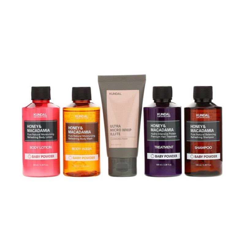 Kundal Travel Set Baby Powder (Body Hair & Face)