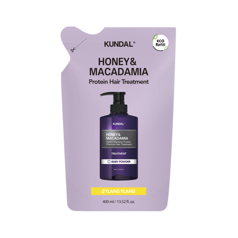 Kundal Honey & Macadamia Protein Treatment Refill Pack Ylang Ylang 400 мл