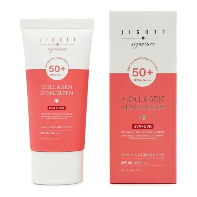 Jigott Signature Collagen Sunscreen SPF 50+ PA++++ 70 мл