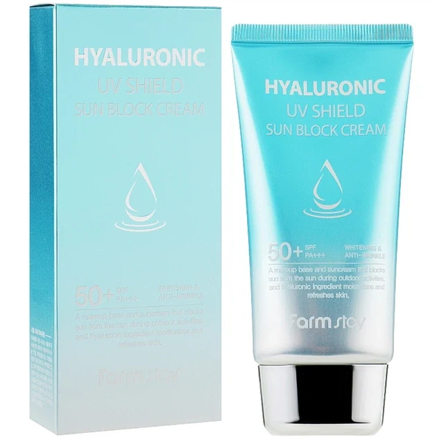 FarmStay Сонцезахисний крем із гіалуроновою кислотою FarmStay Hyaluronic UV Shield Sun Block Cream SPF50+ PA+