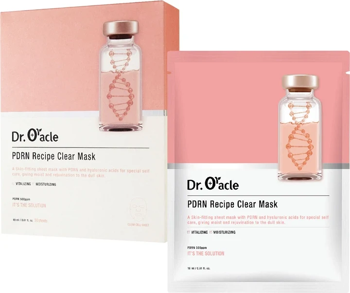DR. ORACLE Маска д/обличчя тканинна відновлююча Dr.Oracle PDRN Recipe Clear Mask (упаковка 10шт) 10 шт.