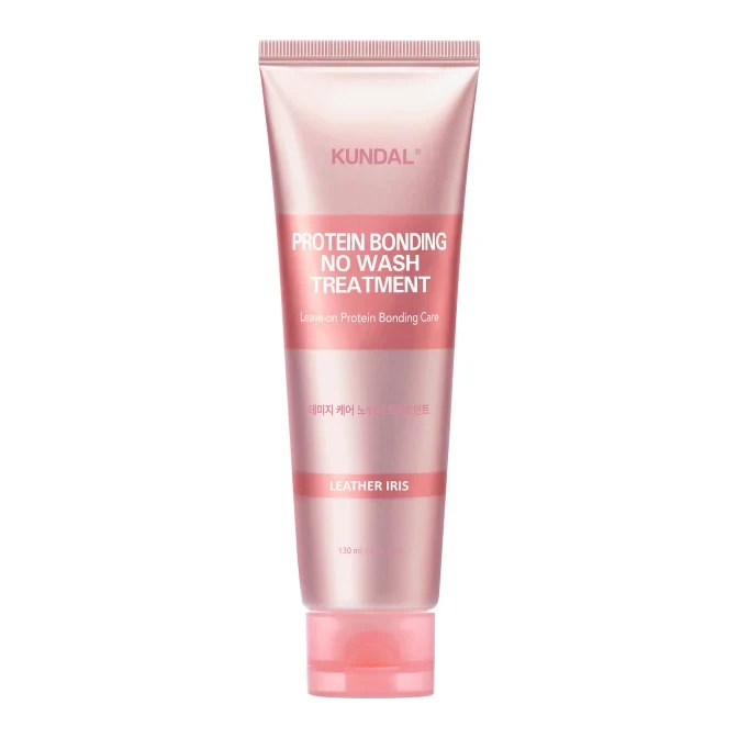 Kundal Незмивний крем-кондиціонер для волосся Kundal "Шкіра & Ірис" Protein Bonding No Wash Treatment Leather Iris 130 мл