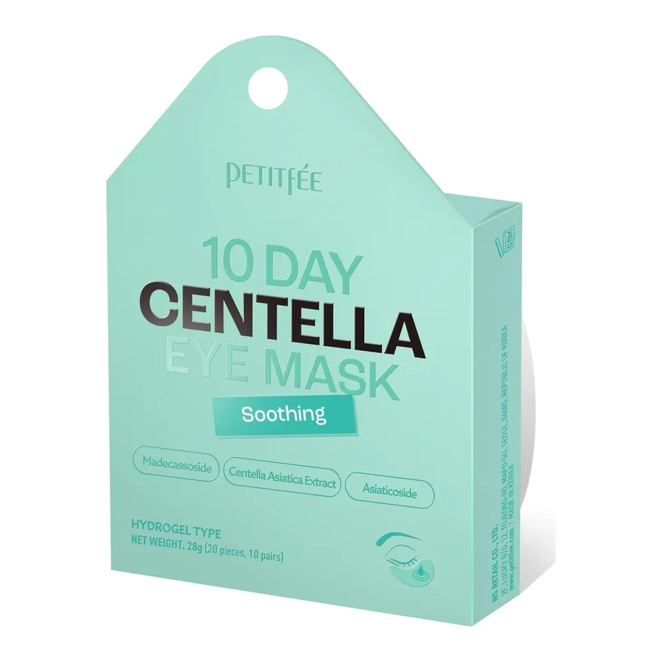 Petitfee Заспокійливі гідрогелеві патчі з центелою Petitfee 10 Day Centella Eye Mask 20 шт