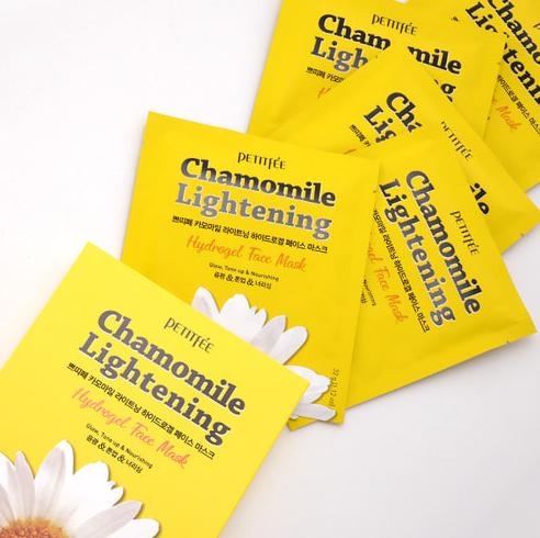 Petitfee Гідрогелева освітлююча маска для обличчя з екстрактом ромашки Petitfee Chamomile Lightening Hydrogel Face Mask - 5 шт