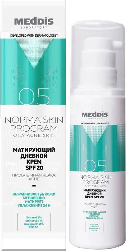 MEDDIS Крем матуючий для обличчя spf 20, 30 мл