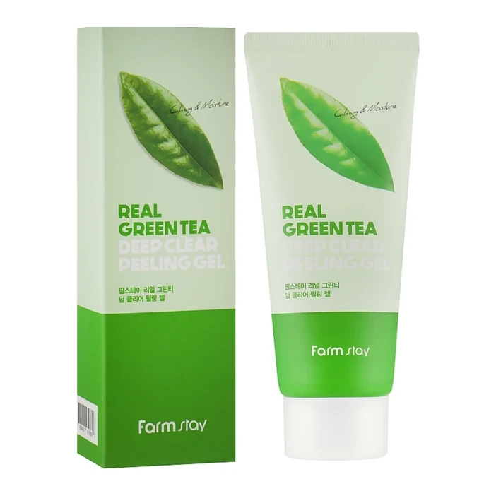 FarmStay Real Green Tea Deep Clear Peeling Gel 100 мл