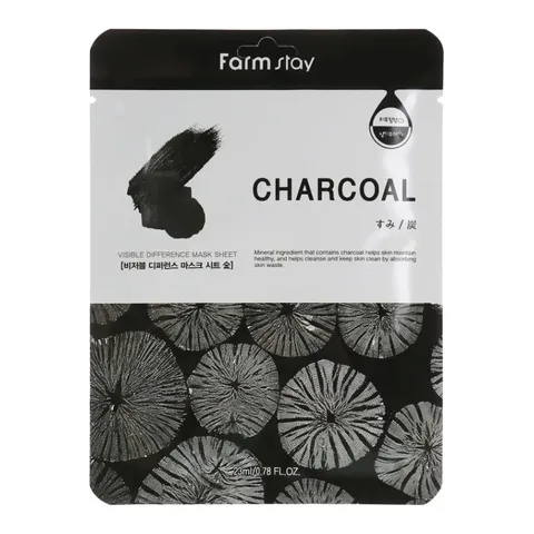 FarmStay VISIBLE DIFFERENCE MASK SHEET CHARCOAL