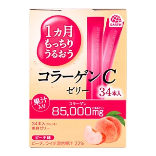 Earth Японський питний колаген у формі желе зі смаком персика Earth Collagen C Jelly Peach 340g (на 34 дні)