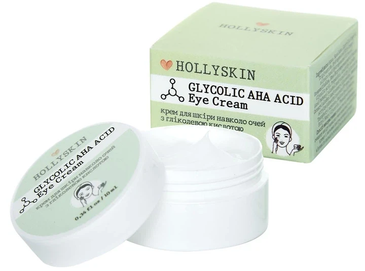 Hollyskin Крем для шкіри навколо очей з гліколевою кислотою Glycolic AHA Acid Eye Cream 10 мл